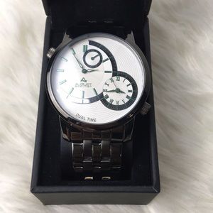 New men’s August Steiner dual time wrist watch